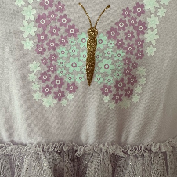 Lavender butterfly sparkly tutu dress 5t Cat & Jack - Picture 2 of 5